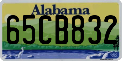 AL license plate 65CB832