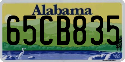 AL license plate 65CB835