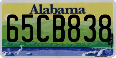 AL license plate 65CB838