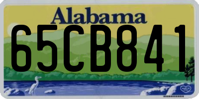 AL license plate 65CB841