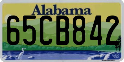 AL license plate 65CB842