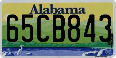 AL license plate 65CB843