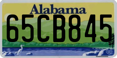 AL license plate 65CB845