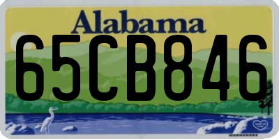 AL license plate 65CB846