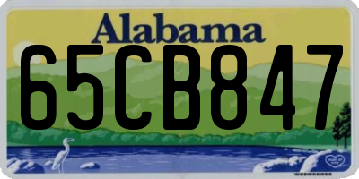 AL license plate 65CB847