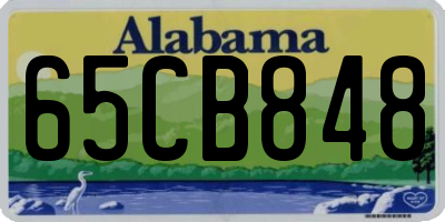 AL license plate 65CB848