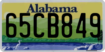AL license plate 65CB849