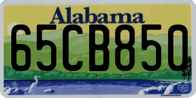 AL license plate 65CB850