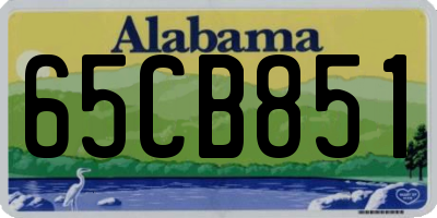 AL license plate 65CB851