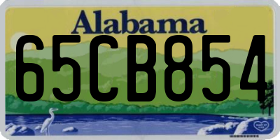 AL license plate 65CB854