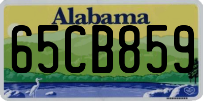 AL license plate 65CB859