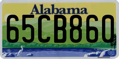AL license plate 65CB860