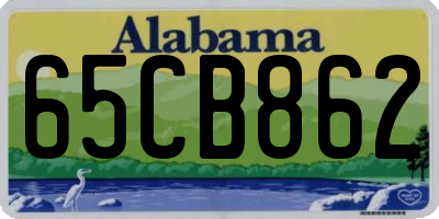AL license plate 65CB862