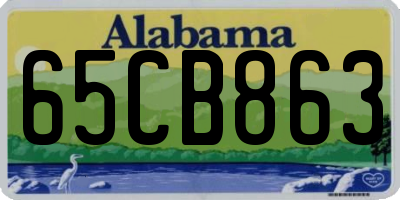AL license plate 65CB863