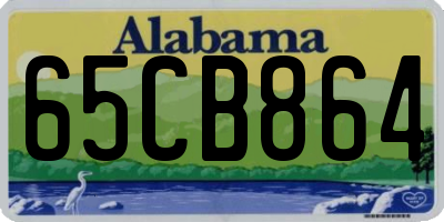 AL license plate 65CB864