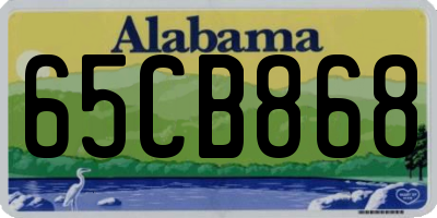AL license plate 65CB868