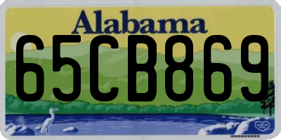 AL license plate 65CB869