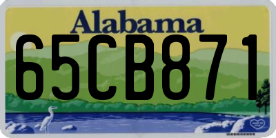 AL license plate 65CB871