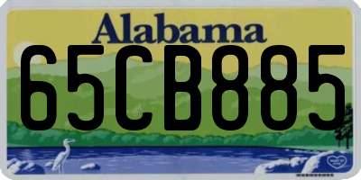 AL license plate 65CB885