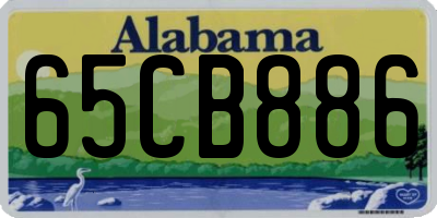 AL license plate 65CB886