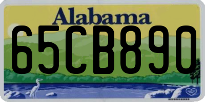 AL license plate 65CB890