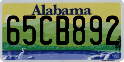 AL license plate 65CB892
