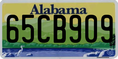 AL license plate 65CB909