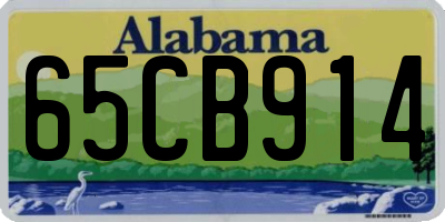 AL license plate 65CB914