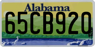 AL license plate 65CB920