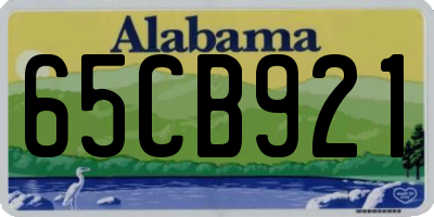 AL license plate 65CB921