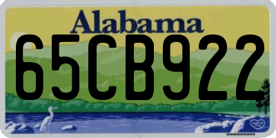 AL license plate 65CB922