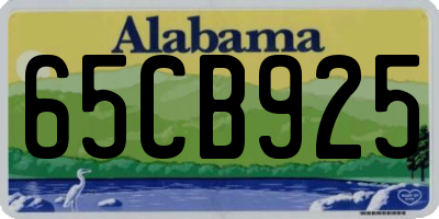AL license plate 65CB925