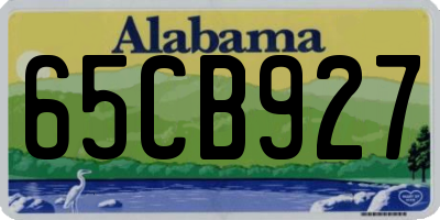 AL license plate 65CB927