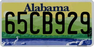 AL license plate 65CB929