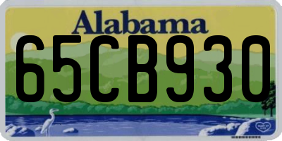 AL license plate 65CB930