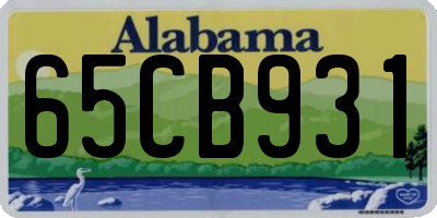 AL license plate 65CB931