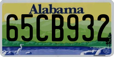 AL license plate 65CB932