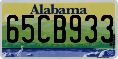AL license plate 65CB933