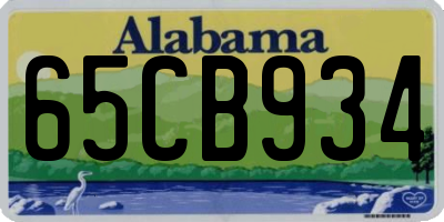 AL license plate 65CB934