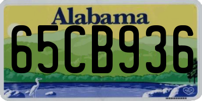 AL license plate 65CB936