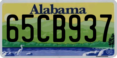 AL license plate 65CB937