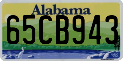 AL license plate 65CB943