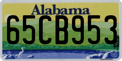 AL license plate 65CB953