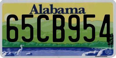 AL license plate 65CB954