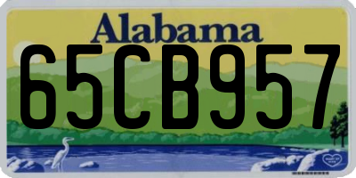 AL license plate 65CB957