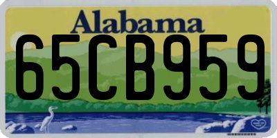 AL license plate 65CB959