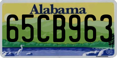 AL license plate 65CB963