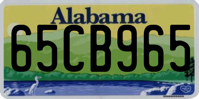 AL license plate 65CB965
