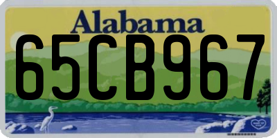 AL license plate 65CB967