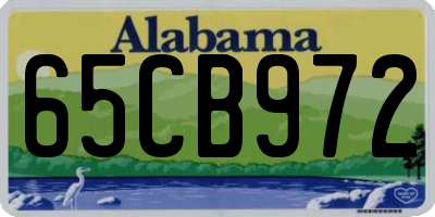 AL license plate 65CB972